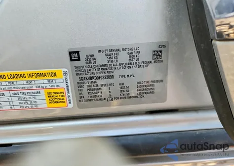 2015 Buick Enclave из США, поврежденный, VIN 5GAKVBKD9FJ322890